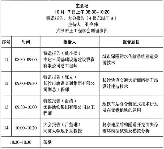 第三屆地下空間開發(fā)和巖土工程新技術(shù)發(fā)展論壇日程